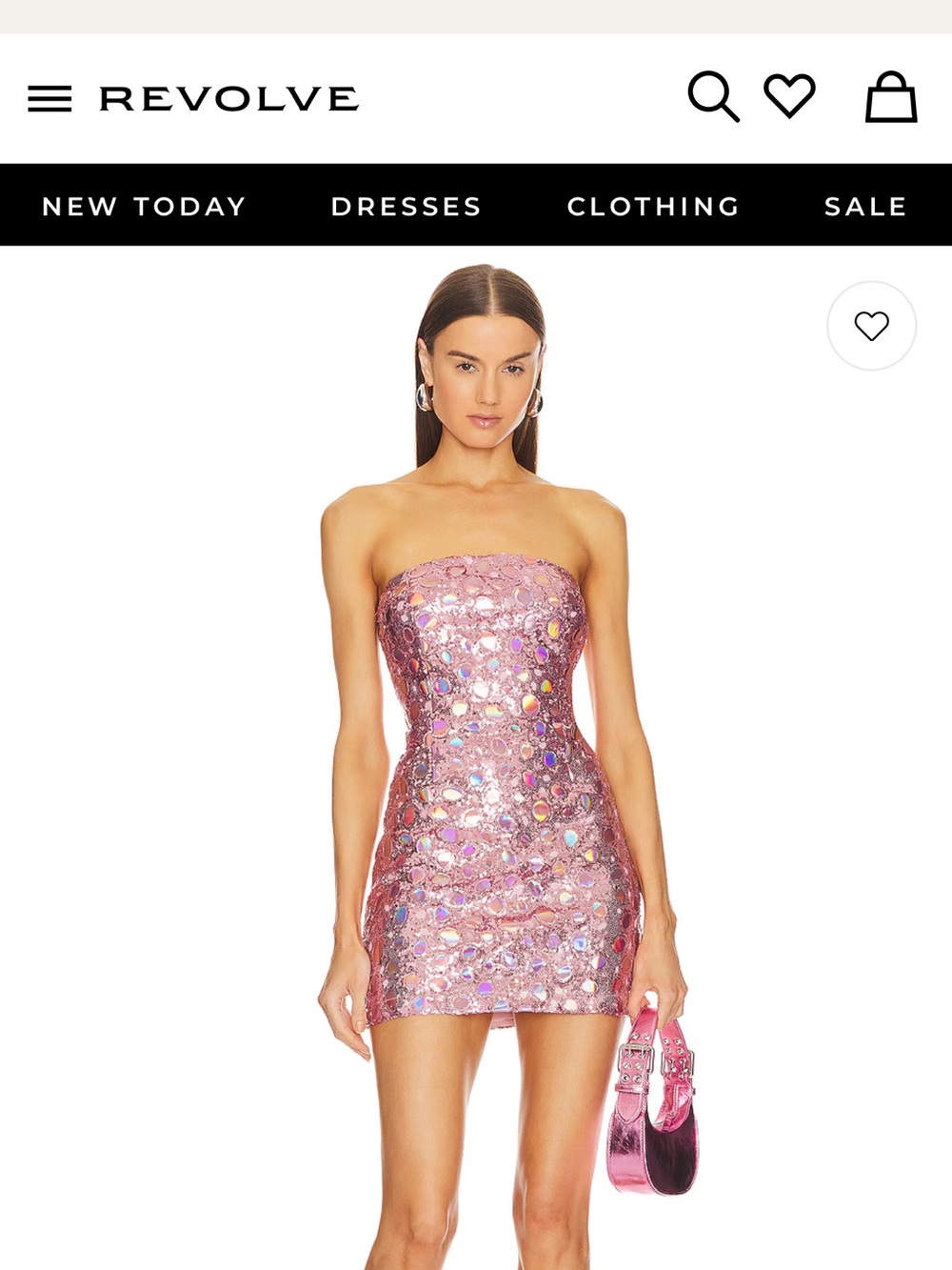 Kim Shui for REVOLVE Pink HOLOGRAM Mini Dress
